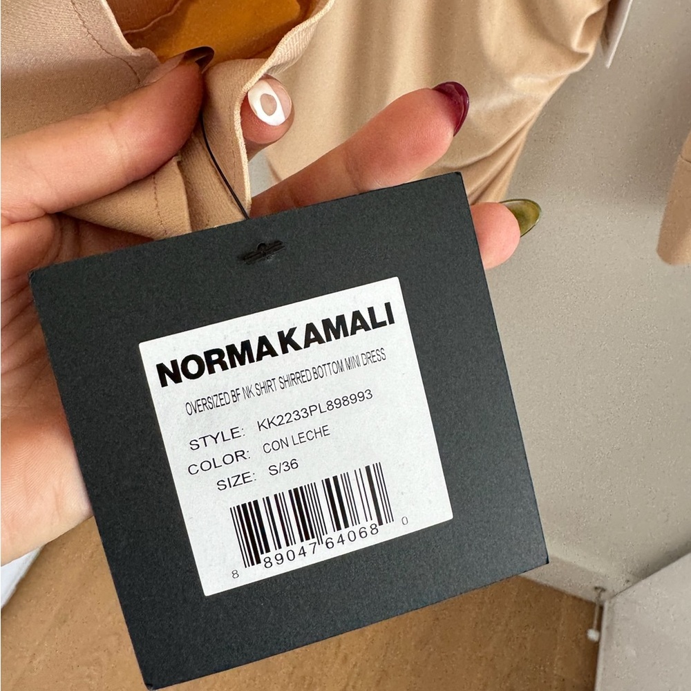 NWT Norma Kamali Shirred Bottom Blouse dress - Picture 7 of 8